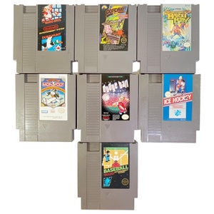 Nintendo NES Game Assortment, Super Mario - Duck Hunt, Gotcha!, Dodge Ball, Etc.