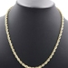 Classic High Shine 10KT Yellow Gold 5mm Hollow Rope Chain Necklace 22" - 9.8g