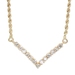 0.40 ctw Round Diamond Chevron V Style 20" Rope Chain 14KT Yellow Gold Necklace 