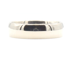 High Shine 10KT White Gold 6mm Wide Classic Wedding Band Ring Size 11 - 6.43g
