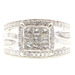 1.80 Ctw Princess, Round & Baguette Diamond 10KT White Gold Halo Engagement Ring