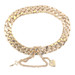 18KT Yellow Gold 8.6mm Wide Curb Link 7" Bracelet with Heart & Key Charms 39.3g