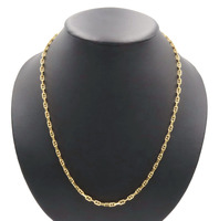 Italy 22KT Yellow Gold (916) 4mm Classic Anchor Mariner Chain Necklace 23" 33.9g