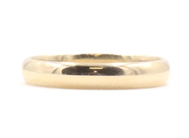 High Shine 14KT Yellow Gold 3.3mm Wide Classic Wedding Band Ring Size 7 -  2.40g