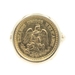 1945 Estados Unidos Mexicanos Dos y Medio Pesos Coin in 14KT Yellow Gold Ring