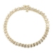 Women's S-Link 2.0 Ctw Round Diamond 14KT Yellow Gold 5mm Tennis Bracelet 7" 12g