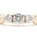 LSC 14KT Yellow Gold 3/4 TW Round Cut Diamond 3-Stone PPF Engagement Ring 3.19g