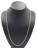 High Shine 10KT Yellow Gold 2.2mm Thin Rope Chain Necklace 24" - 7.42 Grams