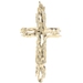 14KT Yellow Gold 1.8" / 48mm Diamond Cut Nugget Cut Out Cross Pendant 4.38g 