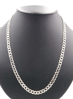 High Shine Heavy Sterling Silver 7.2mm Italy Curb Link Necklace 24" KA1772 31.9g