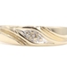 Men's Diagonal 0.03 Ctw Round Diamond 10KT Yellow Gold Wedding Band Ring 2.85g