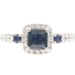 Vera Wang Love Collection 1.0 Ctw Blue Sapphire & Round Diamond 14KT Gold Ring