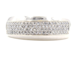 0.50 ctw Round Cut Lab Grown Diamond 4 Row 10KT White Gold Band Ring by KRIS 