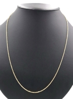 Classic 10KT Yellow Gold 1.7mm Wide Rope Chain Necklace 24" Long - 5.66 Grams