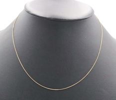 Classic 14KT Yellow Gold 0.8mm Thin High Shine Cable Chain 18" Necklace NJM - 1g