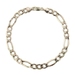 Italy Air Solid 10KT Yellow Gold 6.8mm Classic Figaro Chain Bracelet 8 3/4" - 4g