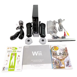 Nintendo Wii Console Model RVL-001 with Wii Remote, Controllers, Cables, Games
