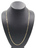 High Shine 10KT Yellow Gold 2.5mm Thin Flat Mariner Chain Necklace 24" - 4.21g