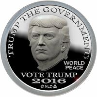 Trump the Government Vote Trump 2016 1 OZ Silver Round