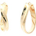 Women's 14KT Yellow Gold 1.6" Twisted Large Oval Estate Hoop Earrings - 5.81g