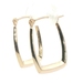 Estate 14KT Yellow Gold 19.5mm Women's Medium Square Hoop Earrings by JCM 0.75g