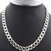 20" High Shine Heavy Sterling Silver 10.8mm Wide Curb Link Necklace - 103.44g