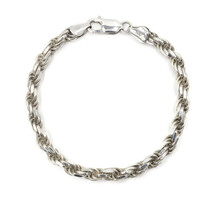 Italy Sterling Silver (925) 5.8mm Classic Rope Chain Bracelet 8" BSI - 20.50g