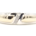 Diagonal 0.07 Ctw Round Diamond Channel 10KT Two-Tone Gold Wedding Band Ring