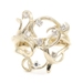 Women's Stunning 14KT Yellow Gold 0.40 Ctw Round Diamond Swirl Cluster Ring 9.3g