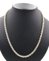 Classic Sterling Silver (925) 5.7mm Wide Italy Rope Chain Necklace 24" - 66.0g