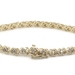 Women's Estate 0.87 Ctw Round Diamond 10KT Yellow Gold X-Link Tennis Bracelet 7"