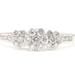 Women's PPF 0.55 Ctw Round Diamond 14KT White Gold Triple Cluster Ring DDG 2.45g