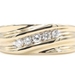 Diagonal Channel-Set 0.25 Ctw Round Diamond 14KT Yellow Gold Wedding Band Ring