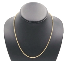 High Shine 10KT Yellow Gold 2.3mm Classic Rope Chain Necklace 18.5" RCI - 6.36g
