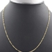 Estate Classic 10KT Yellow Gold 2mm Wide Twist Chain 20.5" Long Necklace - 1.23g