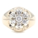 1.10 Ctw Round Cut Diamond 14KT Yellow Gold Flower Cluster Statement Ring 9g HJW