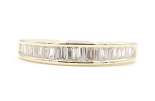 Channel-Set 0.50 Ctw Tapered Baguette Diamond 10KT Yellow Gold Wedding Band Ring