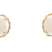 Estate Oval Cabochon Cut Opal Rope Bezel 14KT Yellow Gold Women's Stud Earrings