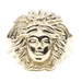 High Shine 10KT Yellow Gold 16.3mm Medusa Head Motif Ring Size 7 by ASK - 4.79g