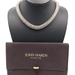 John Hardy Sterling Silver & 18KT Gold Wide Woven Dot Clasp Necklace 16" 146g