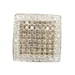 2.25 Ctw Champagne & White Diamond 19.9mm 10KT Yellow Gold Square Cluster Ring