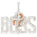2.2" Baguette & Round CZ Iced Sterling Silver "Boss" Enameled 3D Snake Pendant