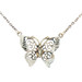 Women's Diamond-Cut 14KT White Gold Butterfly Cable Chain Necklace 18" AE 1.34g