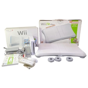 Nintendo Wii RVL-001 Game Console With Wii Fit Plus Board, Game & Controllers