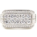 Effy 1.93 Ctw Round Lab-Grown Diamond Cluster 14KT White Gold Men's Ring 9.23g