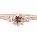 0.84 Ct Morganite, Lab-Grown Diamond & Natural Diamond 10KT Rose Gold Ring CND