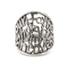 Estate Sterling Silver "Our Father Who Art in Heaven" Unique Cut Out 23.4mm Ring