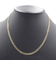 High Shine 10KT Yellow Gold 4.4mm Classic Hollow Curb Link Necklace 20" - 5.00g