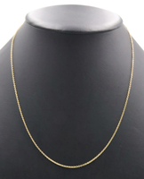 Women's 10KT Yellow Gold 1.5mm Round Link Adjustable Gold 20.5" Necklace - 2.41g