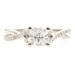 0.80 ctw Cushion Cut Lab Grown Diamond & Natural Diamond 14KT White Gold Ring